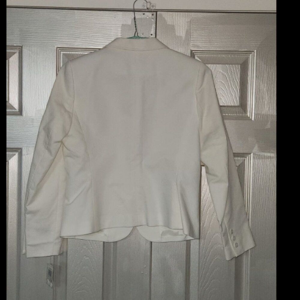 NWT 100% Cotton- Cream Charter Club 2 Piece Skirt Suit Size 8 - Picture 4 of 8